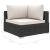 Set mobilier de grădină cu perne, 11 piese, negru, poliratan GartenMobel Dekor