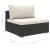 Set mobilier de grădină cu perne, 11 piese, negru, poliratan GartenMobel Dekor