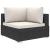 Set mobilier de grădină cu perne, 11 piese, negru, poliratan GartenMobel Dekor