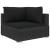 Set mobilier de grădină cu perne, 11 piese, negru, poliratan GartenMobel Dekor