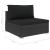 Set mobilier de grădină cu perne, 11 piese, negru, poliratan GartenMobel Dekor