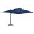 Umbrelă în consolă cu stâlp din aluminiu, albastru azur, 4x3 m GartenMobel Dekor