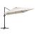 Umbrelă în consolă cu LED, stâlp din aluminiu nisipiu 400x300cm GartenMobel Dekor