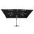 Umbrelă suspendată cu LED și stâlp aluminiu negru 400x300 cm GartenMobel Dekor