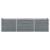 Strat înălțat de grădină gri 240 x 40 x 45 cm oțel galvanizat GartenMobel Dekor