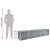 Strat înălțat de grădină, gri, 400x80x45 cm, oțel galvanizat GartenMobel Dekor