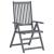 Set mobilier de exterior, 7 piese, gri, lemn masiv de acacia  GartenMobel Dekor