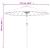 Umbrelă de soare de exterior, stâlp aluminiu, verde, 270 cm GartenMobel Dekor