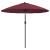 Umbrelă soare de exterior, stâlp aluminiu, roșu bordo, 270 cm GartenMobel Dekor
