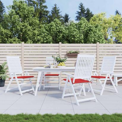 Perne scaune grădină 4 buc. roșu 40x40x4 cm țesătură Oxford GartenMobel Dekor