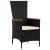 Set mobilier de exterior 7 piese negru poliratan lemn acacia GartenMobel Dekor