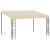 Pavilion de perete, crem, 3 x 4 m, material textil GartenMobel Dekor