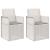 Scaune de Dining pentru Grădină 2 pcs Alb și gri deschis PP GartenMobel Dekor