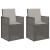 Scaune de Dining pentru Grădină 2 pcs Gri deschis PP GartenMobel Dekor