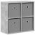 Bufet cu sertar Gri din beton 49,5 x 22 x 47 cm GartenMobel Dekor