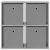 Bufet cu sertar Gri din beton 59,5 x 27 x 57 cm GartenMobel Dekor