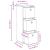 Bufet cu sertar Gri din beton 30,5 x 27 x 84,5 cm GartenMobel Dekor
