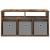 Bucătărie joasă cu sertar Stejar fumuriu 72 x 22,5 x 38 cm GartenMobel Dekor