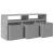 Bucătărie joasă cu sertar Gri din beton 87 x 27,5 x 43 cm GartenMobel Dekor