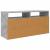 Bucătărie joasă cu sertar Gri din beton 87 x 27,5 x 43 cm GartenMobel Dekor