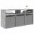 Bucătărie joasă cu sertar Gri din beton 87 x 27,5 x 43 cm GartenMobel Dekor