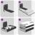 Raft suspendat cu raft Pe perete 8 pcs Negru 6 x 10,8 x 6,6 cm GartenMobel Dekor