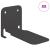 Raft suspendat cu raft Pe perete 8 pcs Negru 6 x 10,8 x 6,6 cm GartenMobel Dekor
