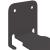 Raft suspendat cu raft Pe perete 8 pcs Negru 6 x 10,8 x 6,6 cm GartenMobel Dekor