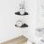 Raft suspendat cu raft cu depozitare 2 pcs Negru 15 x 15 x 2 cm GartenMobel Dekor