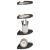 Raft suspendat cu raft cu depozitare 4 pcs Negru 15 x 15 x 2 cm GartenMobel Dekor