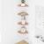 Raft suspendat cu raft cu depozitare 4 pcs Roz 15 x 15 x 2 cm GartenMobel Dekor