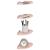 Raft suspendat cu raft cu depozitare 4 pcs Roz 15 x 15 x 2 cm GartenMobel Dekor