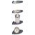Raft suspendat cu raft 4 pcs Antracit 15 x 15 x 2 cm GartenMobel Dekor