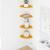 Raft suspendat cu raft 4 pcs Galben muștar 15 x 15 x 2 cm GartenMobel Dekor