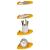 Raft suspendat cu raft 4 pcs Galben muștar 15 x 15 x 2 cm GartenMobel Dekor