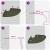 Raft suspendat cu raft 2 pcs Verde măsliniu 15 x 15 x 2 cm GartenMobel Dekor