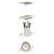 Raft suspendat cu raft cu depozitare 4 pcs Alb 15 x 15 x 2 cm GartenMobel Dekor