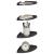 Raft suspendat cu raft cu depozitare 4 pcs Negru 18 x 18 x 2 cm GartenMobel Dekor