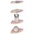 Raft suspendat cu raft cu depozitare 4 pcs Roz 18 x 18 x 2 cm GartenMobel Dekor