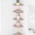 Raft suspendat cu raft cu depozitare 4 pcs Roz 18 x 18 x 2 cm GartenMobel Dekor