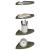 Raft suspendat cu raft 4 pcs Verde măsliniu 18 x 18 x 2 cm GartenMobel Dekor