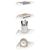 Raft suspendat cu raft cu depozitare 4 pcs Alb 18 x 18 x 2 cm GartenMobel Dekor