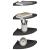 Raft suspendat cu raft cu depozitare 4 pcs Negru 24 x 24 x 2 cm GartenMobel Dekor