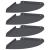 Raft suspendat cu raft 4 pcs Antracit 24 x 24 x 2,3 cm GartenMobel Dekor