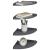 Raft suspendat cu raft 4 pcs Antracit 24 x 24 x 2,3 cm GartenMobel Dekor