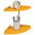 Raft suspendat cu raft 2 pcs Galben muștar 24 x 24 x 2 cm GartenMobel Dekor