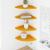 Raft suspendat cu raft 4 pcs Galben muștar 24 x 24 x 2 cm GartenMobel Dekor