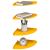 Raft suspendat cu raft 4 pcs Galben muștar 24 x 24 x 2 cm GartenMobel Dekor