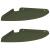 Raft suspendat cu raft 2 pcs Verde măsliniu 24 x 24 x 2 cm GartenMobel Dekor