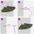 Raft suspendat cu raft 4 pcs Verde măsliniu 24 x 24 x 2 cm GartenMobel Dekor